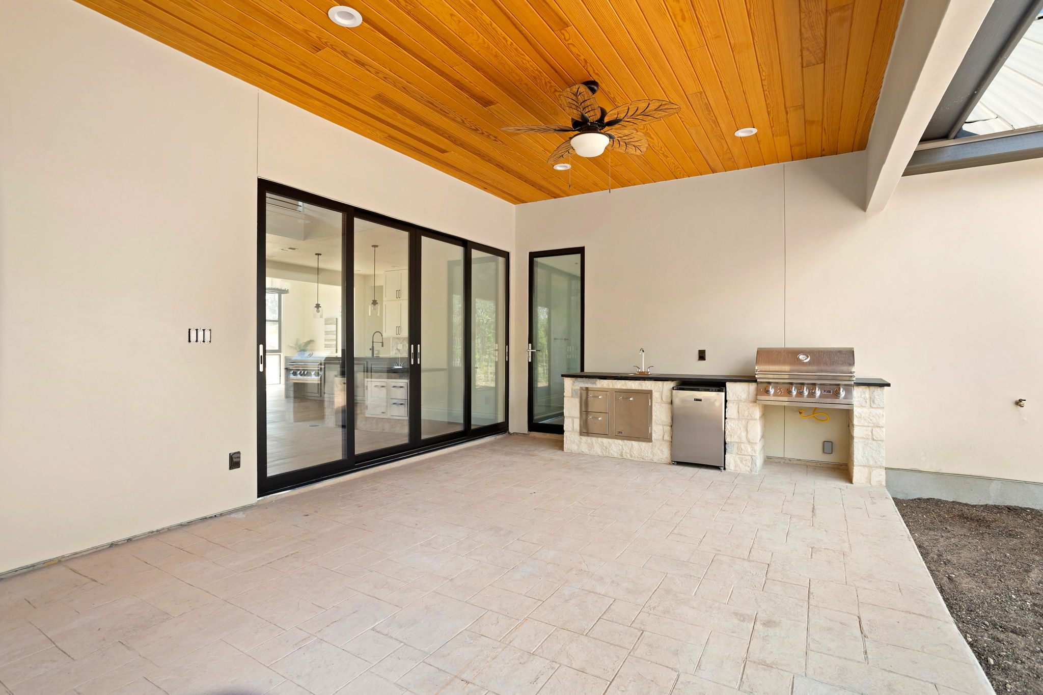 Four panel slider and casement door